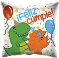 18" Happy Birthday Dinosaur Balloon (1 per balloon)