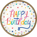 9" Birthday Confetti Plate C/8