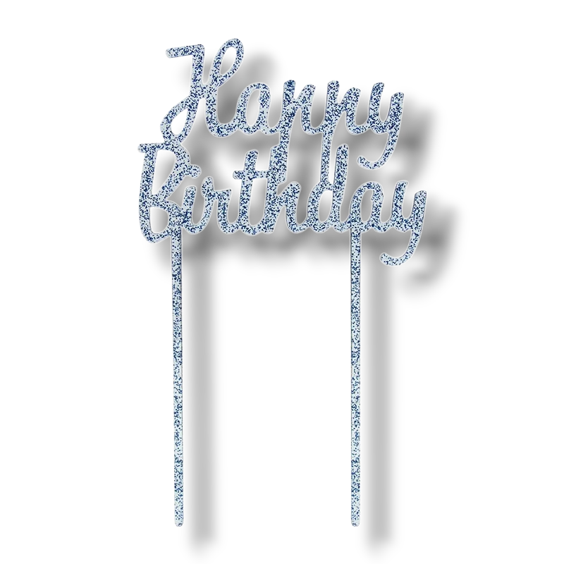 Happy Birthday Cake Topper Blue C/1