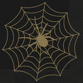 Servilleta G Black & Gold Spider Web C/16