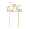 Golden Happy Birthday Cake Topper C/1