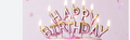 Happy Birthday Pink Gold Candle C/1