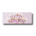 Happy Birthday Pink Gold Candle C/1