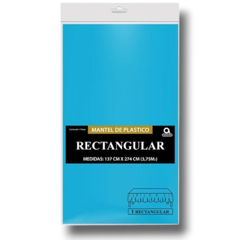 Mantel Rectangular Azul Caribe C/1
