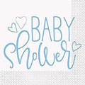 Napkin G Baby Shower Blue Heart C/16