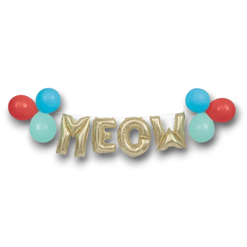 Balloon Banner Kit Meow C/1