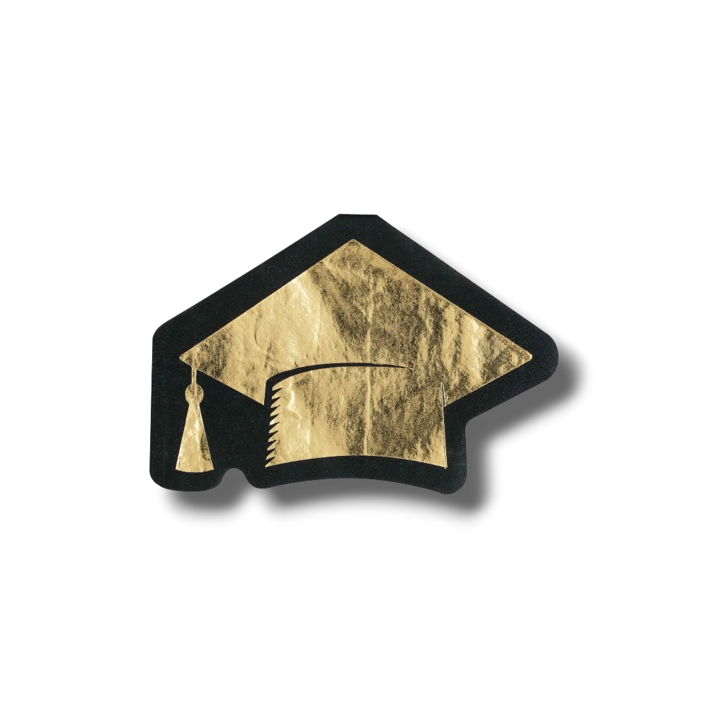 Graduation Cap Shaped Drink Napkins C/16