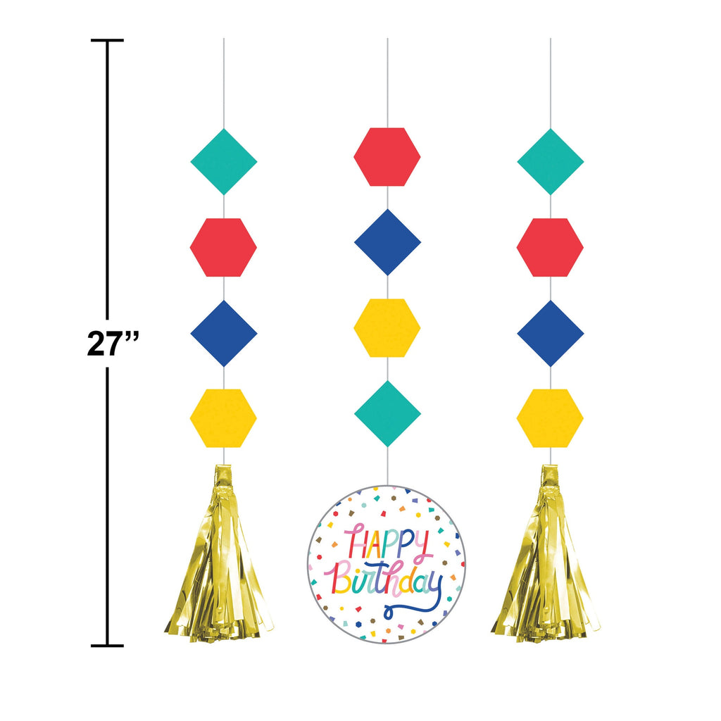 Hanging Cutouts Birthday Confetti C/3