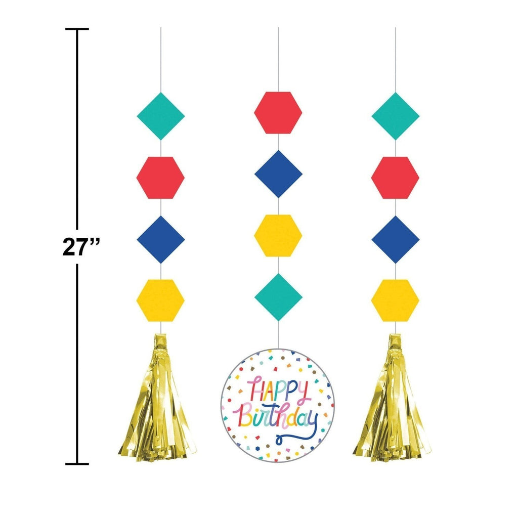 Hanging Cutouts Birthday Confetti C/3