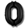 Globo 26" Numero 0 Negro C/1