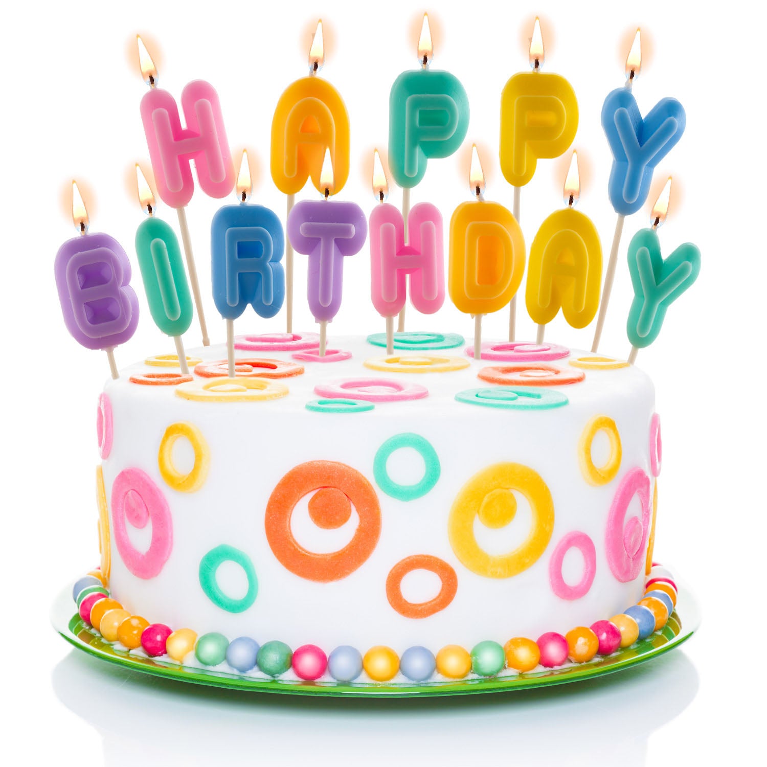 Vela Happy Birthday Colores C/13