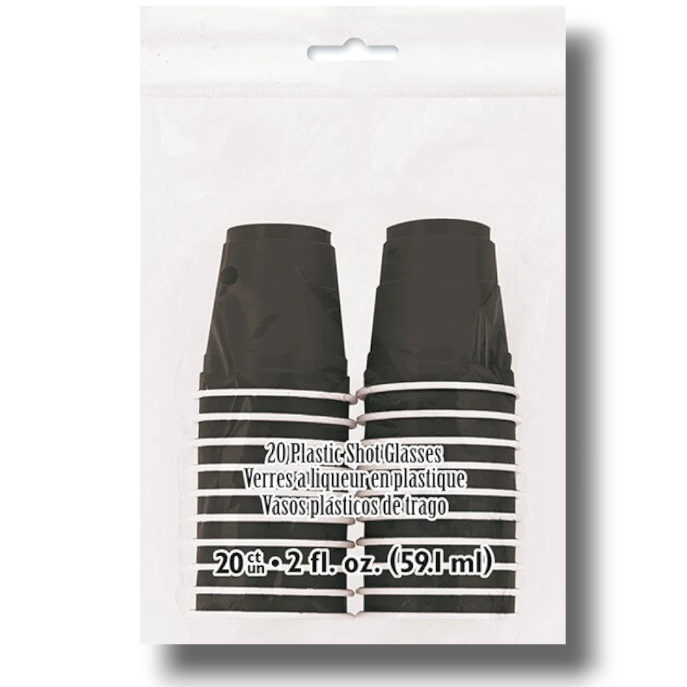 Vaso Shot Negro C/20