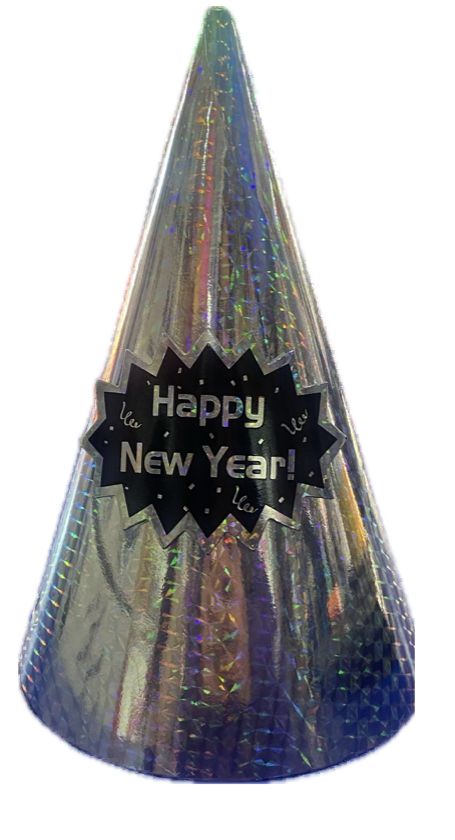 Gorrito Carton HNY Plata C/1