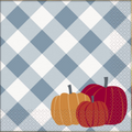 G Pumpkin and Gingham Napkin C/16