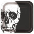 Plate 9" Black White Skulls C/8