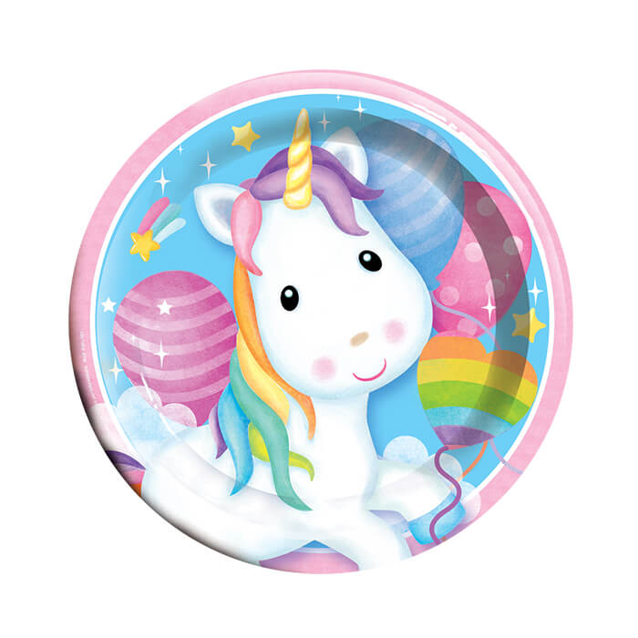 Plato 7" Unicornio Bebe