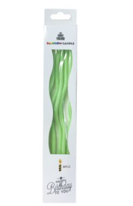 Curved Green Candles C/6