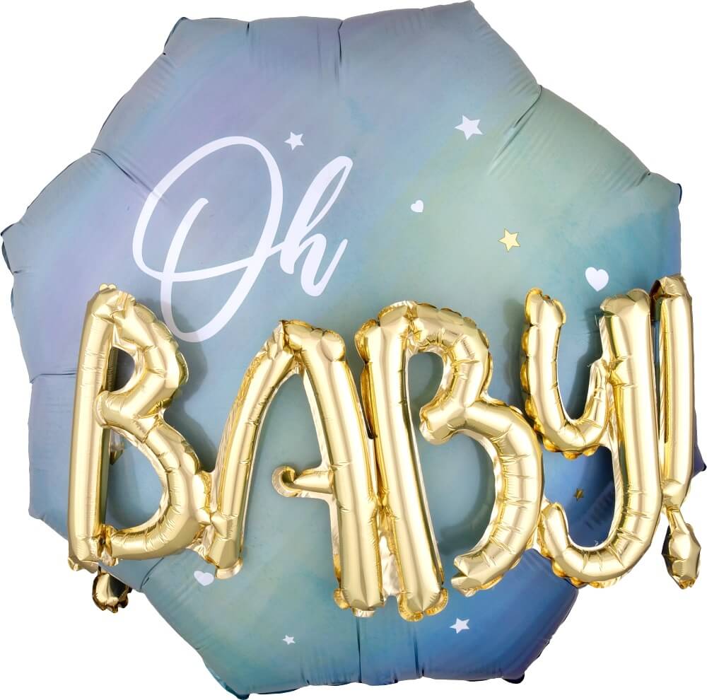 36" Oh Baby Blue Balloon C/1