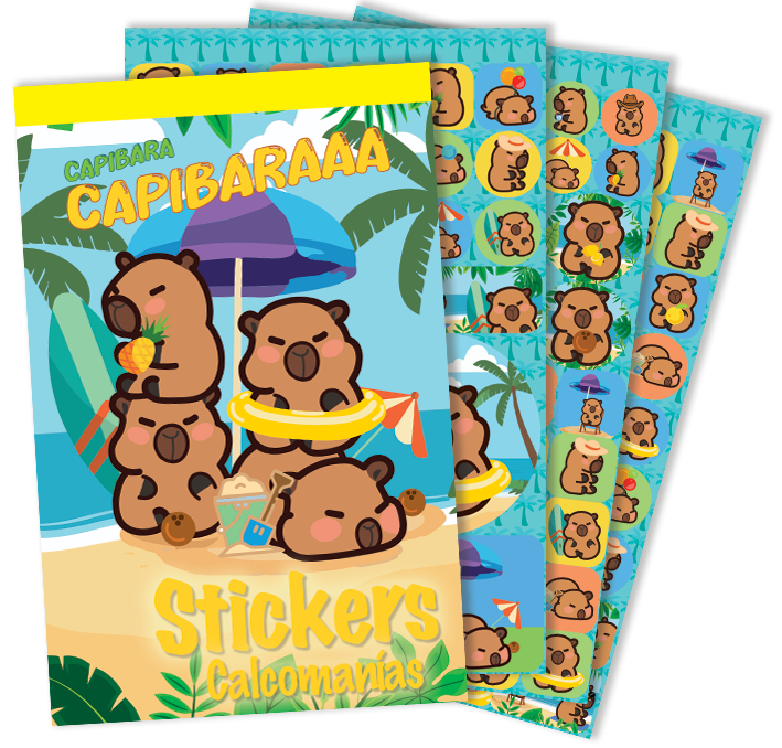 Block de Stickers Capibara Summer C/1
