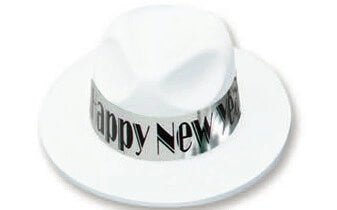 Sombrero Fedora Velour HNY Blanco C/1