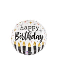 Globo 18" Satin Metallic Bday Candles C/1