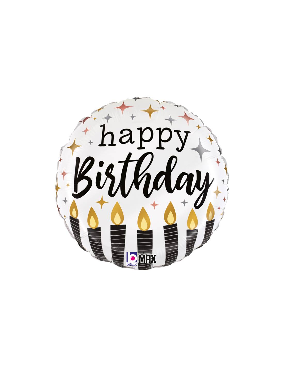 Globo 18" Satin Metallic Bday Candles C/1