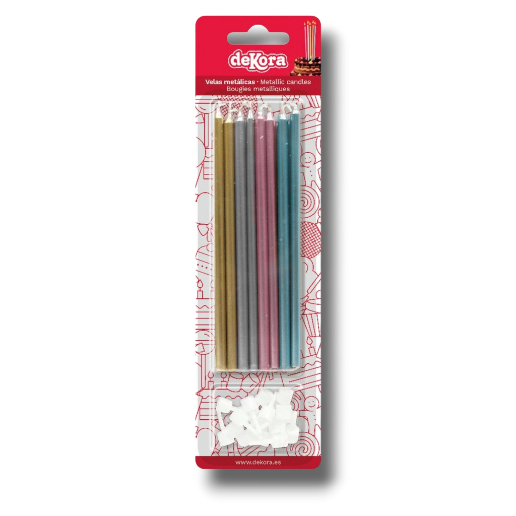 Velas Metalicas Colores C/16