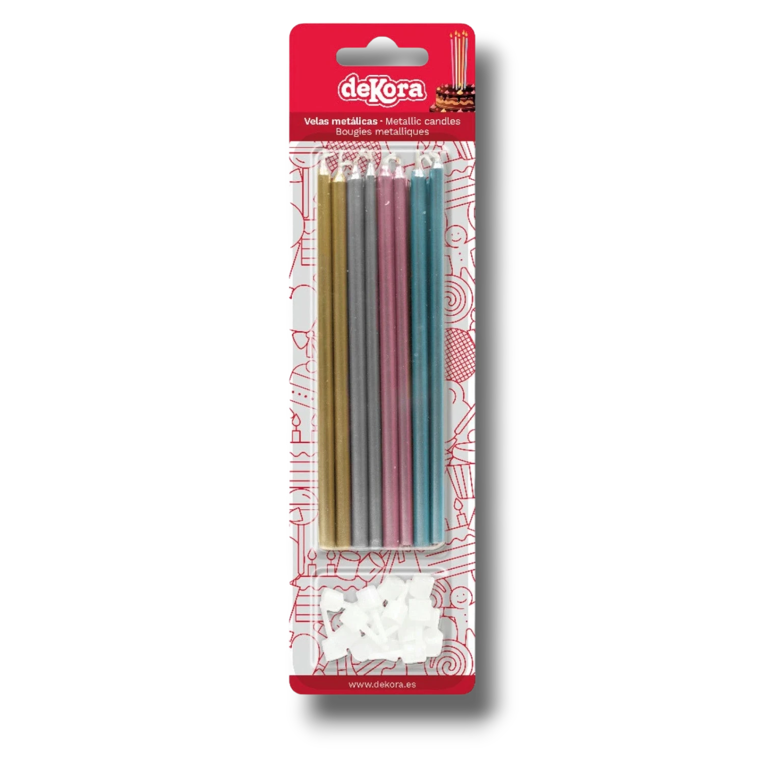 Metallic Colored Candles C/16