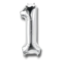 14" Balloon Number 1 Silver C/1