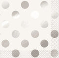 Servilleta Ch Silver Dots Pois C/16