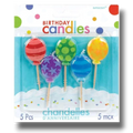 Vela Figura Globos C/5