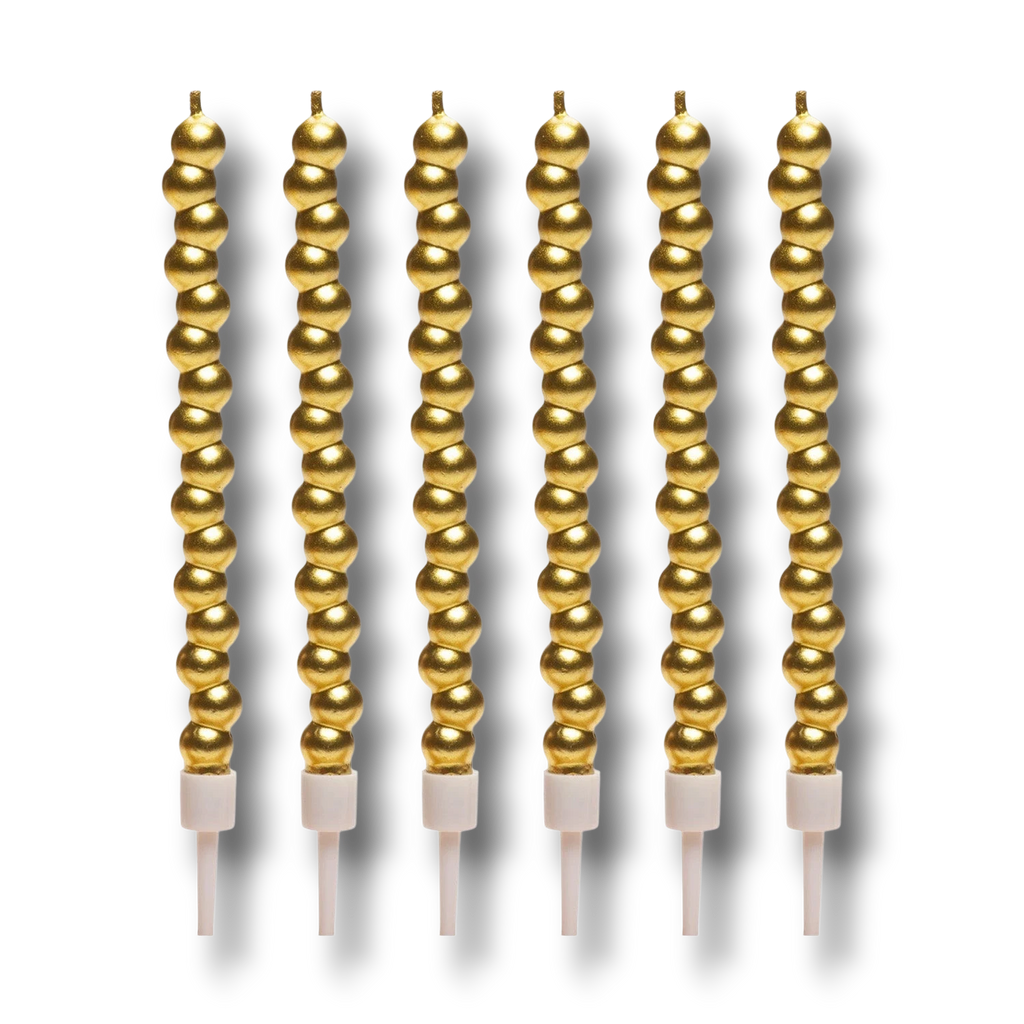 Velas Burbuja Color Oro C/6