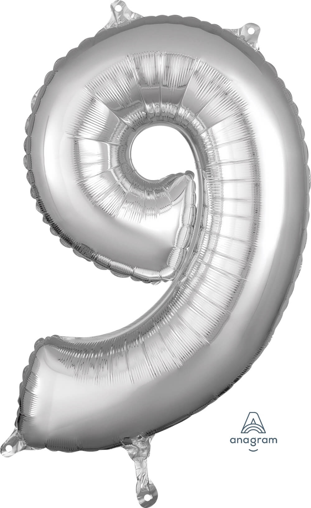 Balloon 26" Number 9 Silver C/1