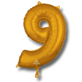 Globo 26" Numero 9 Oro C/1