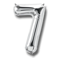 14" Balloon Number 7 Silver C/1