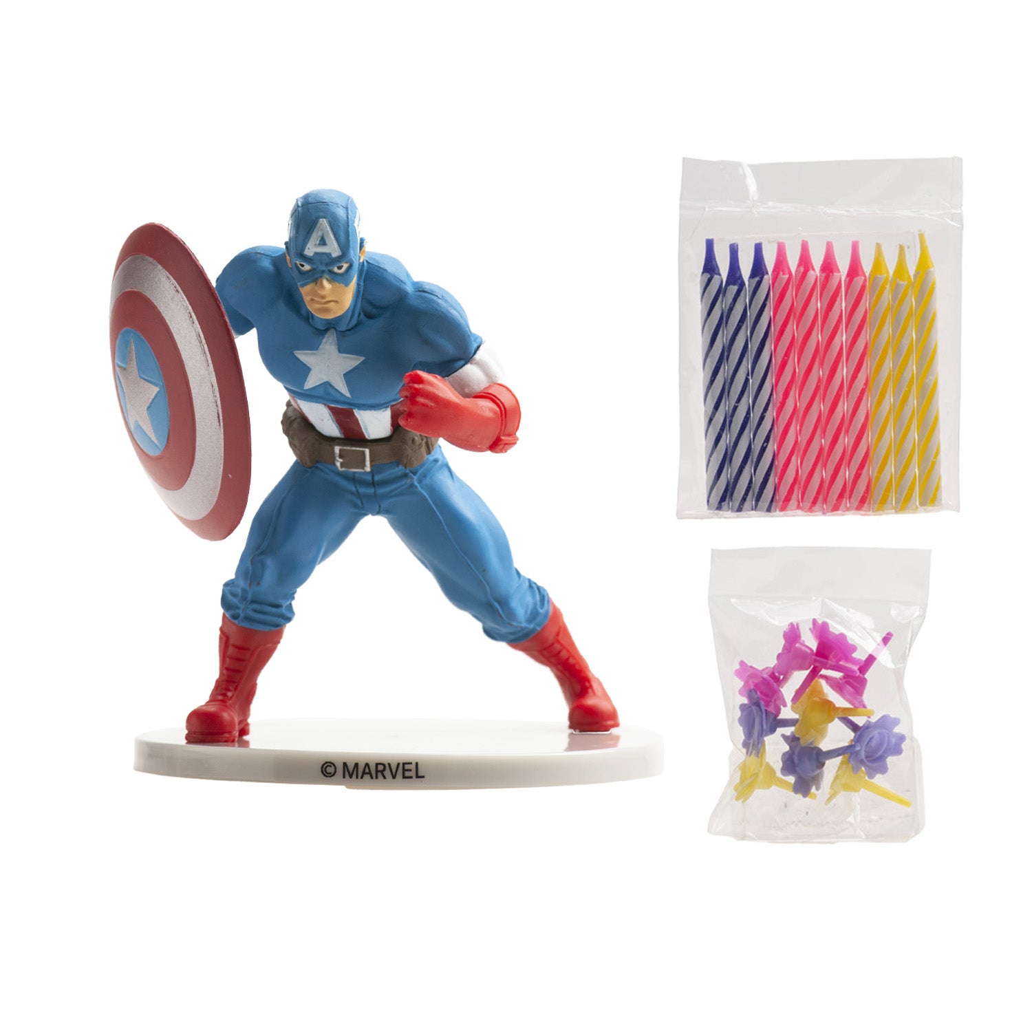 Kit Vela Figura Capitan America C/10