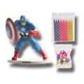 Kit Vela Figura Capitan America C/10