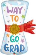 Way to Go Balloon Grad Diploma C/1