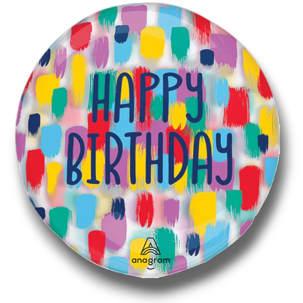 Burbuja 18" Painterly Happy Birthday C/1