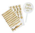 Customizable Gold Acrylic Cake Topper C/1