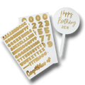 Cake Topper Acrilico Gold Personalizable C/1