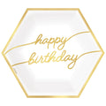 Plate 9" Hexagonal Golden Age Birthday C/8