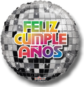 24" Happy Birthday Disco Ball Balloon (1 per balloon)