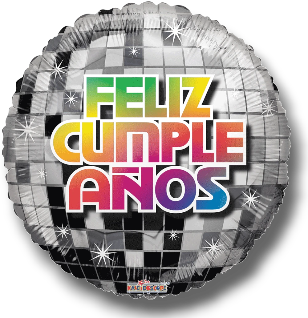 Globo 24" Feliz Cumple Disco Ball C/1
