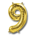 Globo 14" Numero 9 Oro C/1