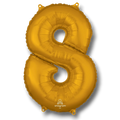 Globo 26" Numero 8 Oro C/1
