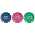 Plato 7" HBD Rosa Con Dorado Foil C/8