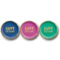 Plato 7" HBD Rosa Con Dorado Foil C/8
