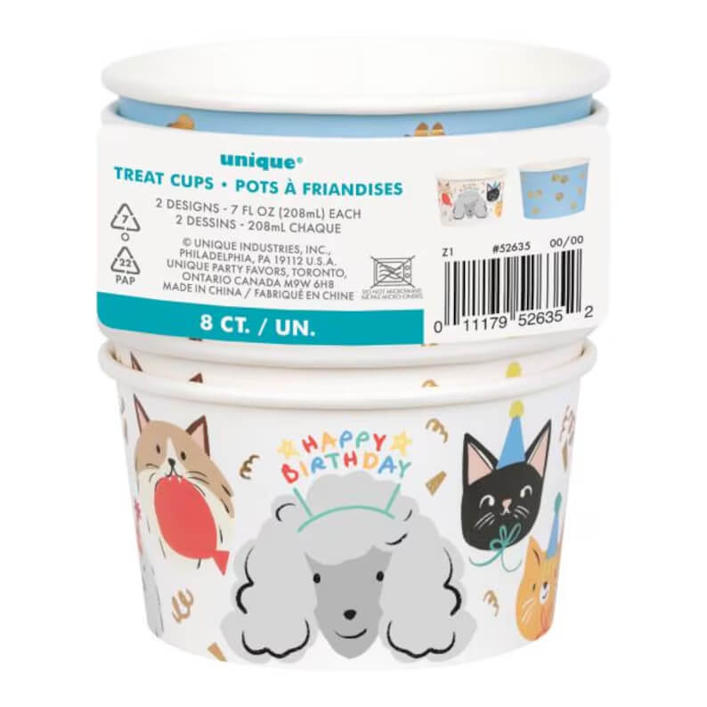 Treat Cups Pawty Animals C/8