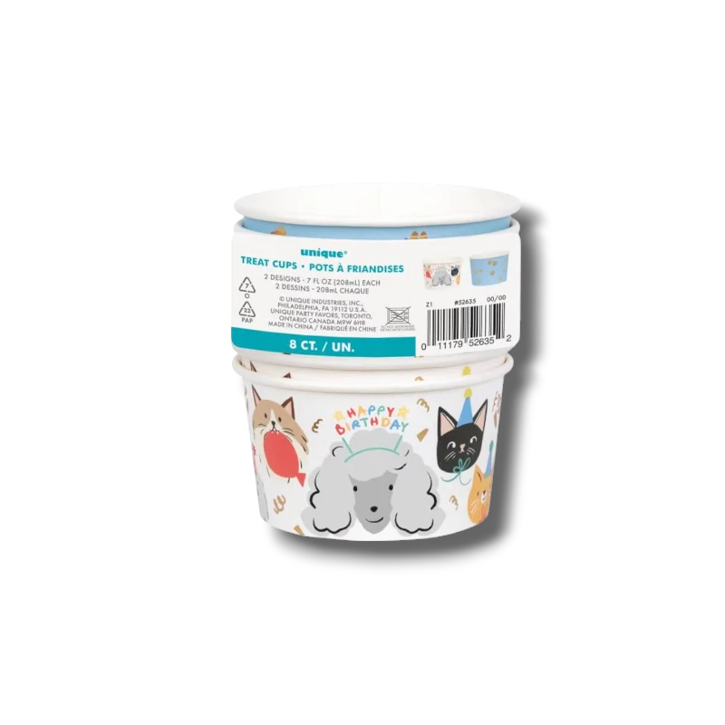 Treat Cups Pawty Animals C/8